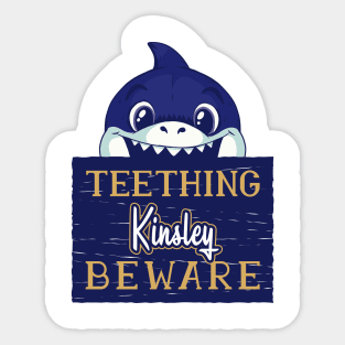 Kinsley - Funny Kids Shark - Personalized Gift Idea - Bambini Sticker